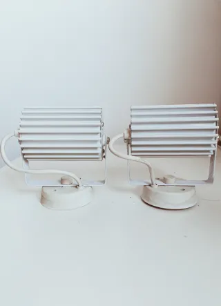 Coppia faretti metallo anni '80