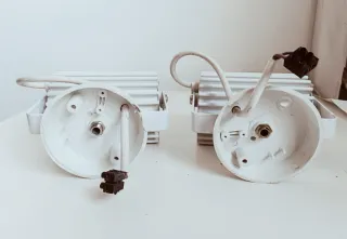 Coppia faretti metallo anni '80