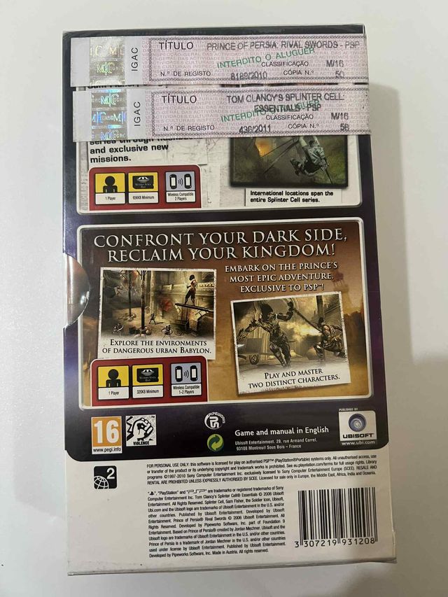 PSP Action Pack - Splinter Cell + Prince Persia