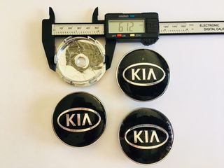 4 CENTROS DE RUEDA KIA NEGRO 60MM