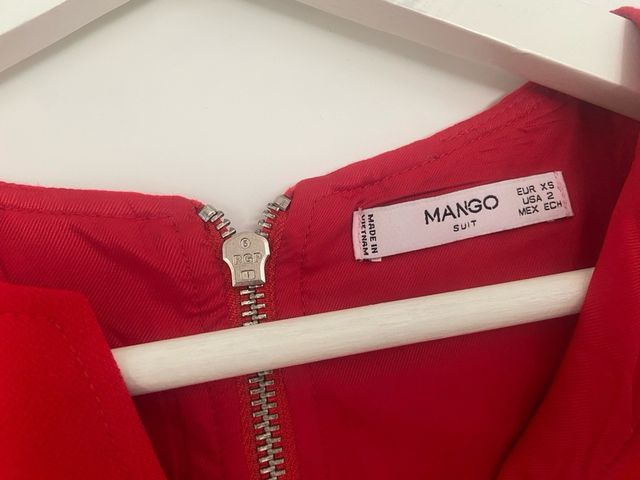 Vestido rojo Mango Talla XS