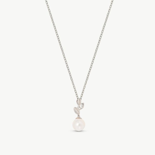 Collar Perla Majorica Selene Plata y Circonita