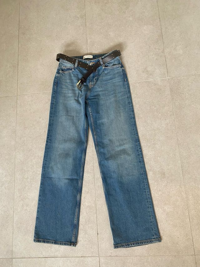 Vaqueros Zara Z1975 Tiro Medio Rectos