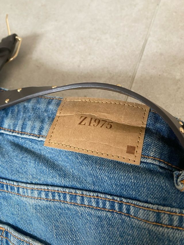 Vaqueros Zara Z1975 Tiro Medio Rectos