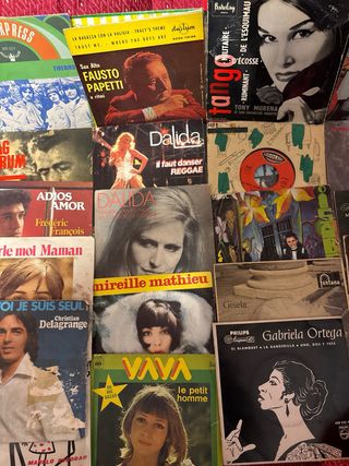 100 discos vinilos 45 RPM - Flamenco, Pop