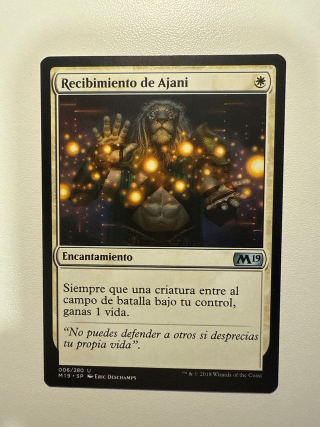 Recibimiento de Ajani - Carta Magic The Gathering