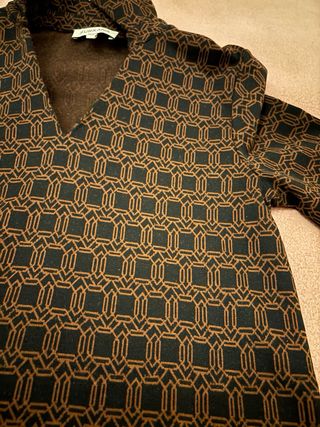 Abito Surkana a polo dritto fantasia geometrica