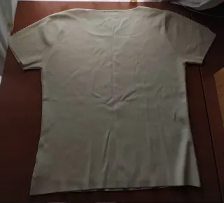 Camiseta manga corta beige