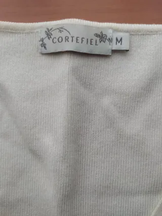 Camiseta manga corta beige