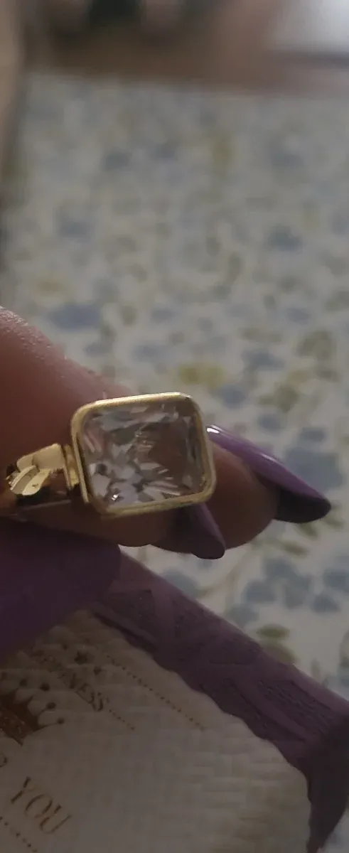 Anillo Sello Rectangular Dorado