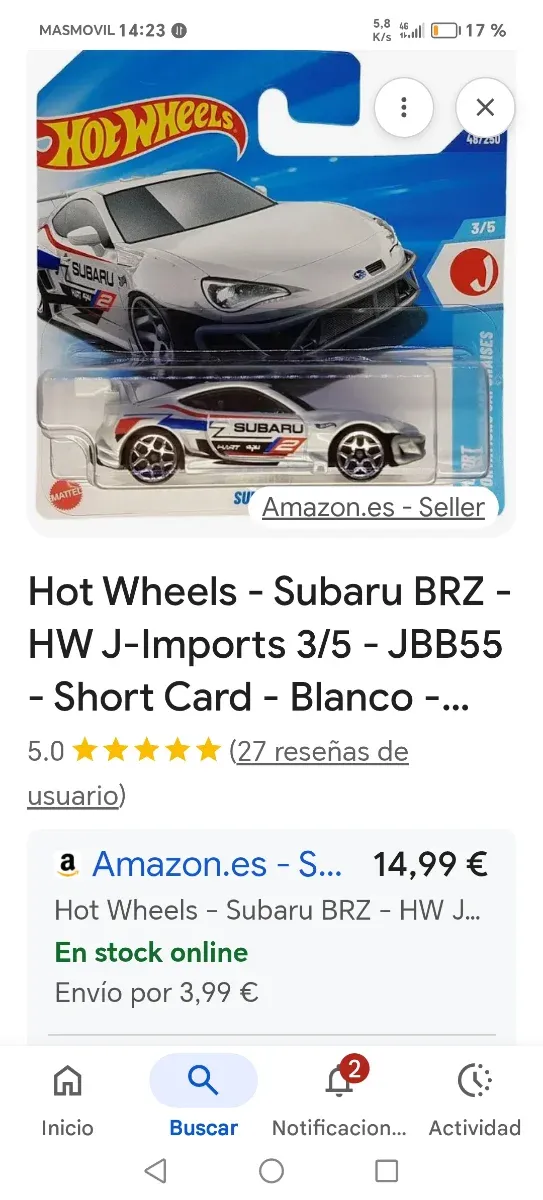 Hot Wheels Subaru BRZ 48/250 J-ART
