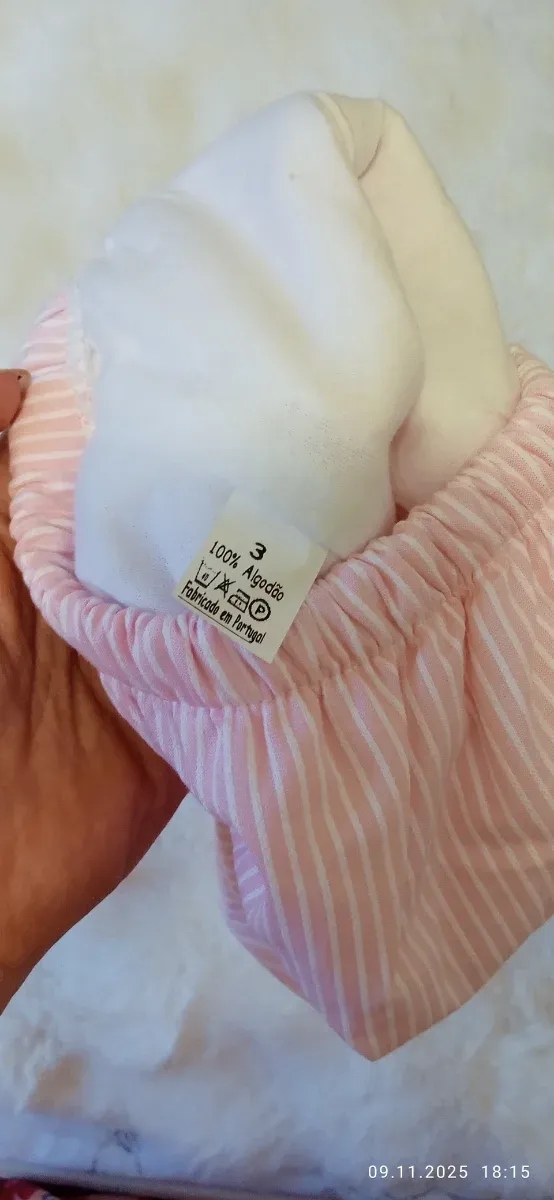 Pantalones bebé rosa a rayas 3mes invierno