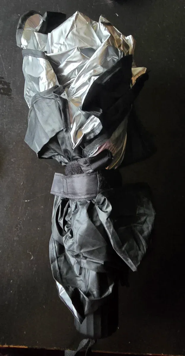 Parasol coche funda rajada