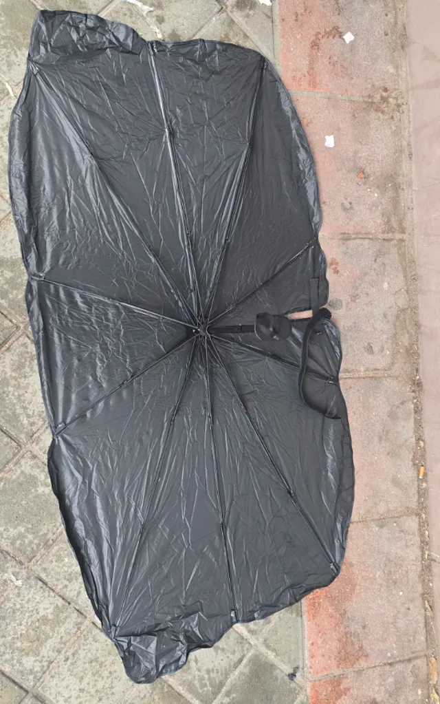 Parasol coche funda rajada