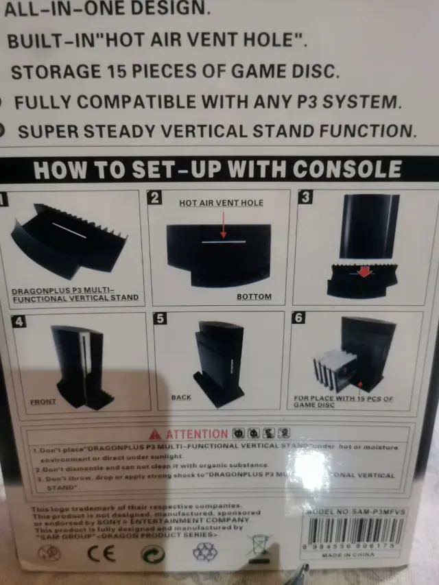 Supporto verticale PS3 Dragonplus