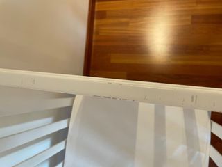 Cuna Micuna NOVA lacada en blanco + colchón bambú