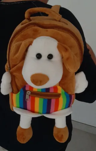 Mochila infantil perrito adaptable a carrito