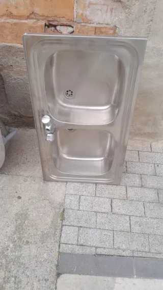 Lote 2 Fregaderos Acero Inxidable y en buen estado