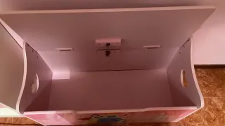 Panca rosa legno principesse  75cm x 48 x 33