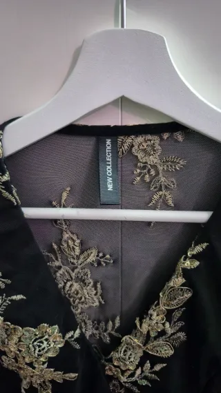 Body fiesta negro y dorado