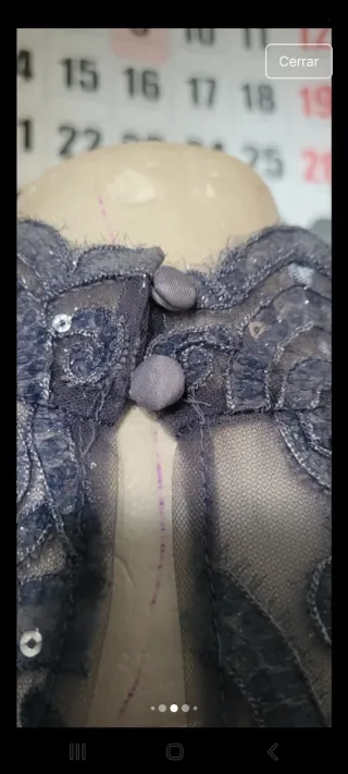 Vestido azul plateado con lentejuelas