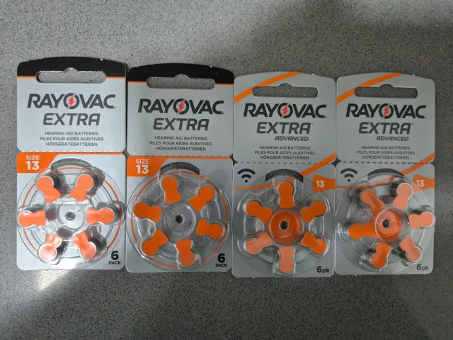 Pilas Rayovac Extra para audífonos (Tamaño 13)