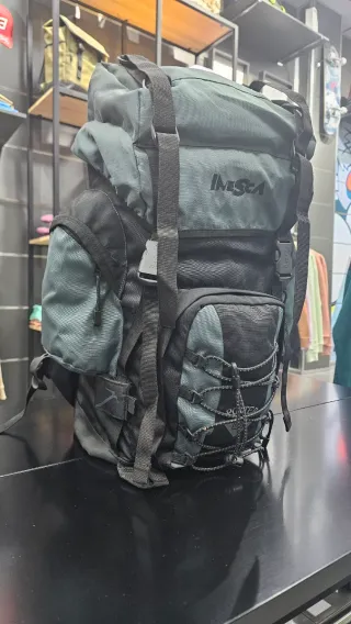 Mochila Montaña Inesca 65L Negra/Verde