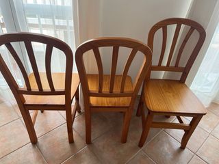 4 sillas comedor de madera