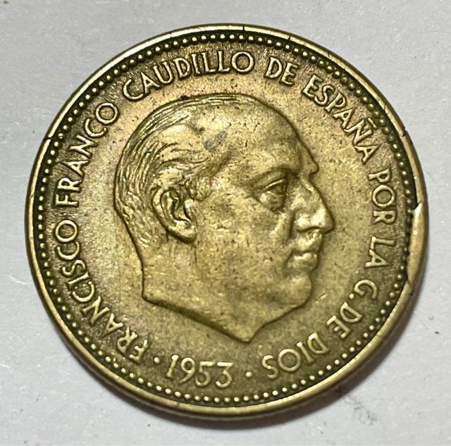 ERROR  Francisco Franco 1953*54 CUÑO DESCANTALLADO