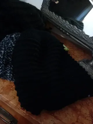 Scaldacollo Double Face Nero e Grigio