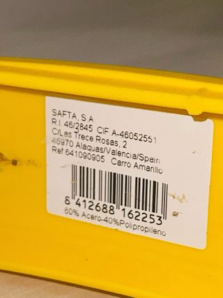 Porta mochilas amarillo Safta