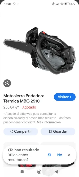 Motosierra pequeña 25cc