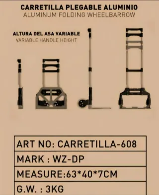 Carretilla de carga plegable