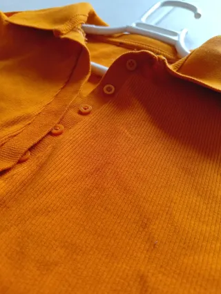 Camiseta naranja manga larga