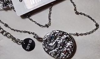 Collana BYS con ciondolo occhio e luna