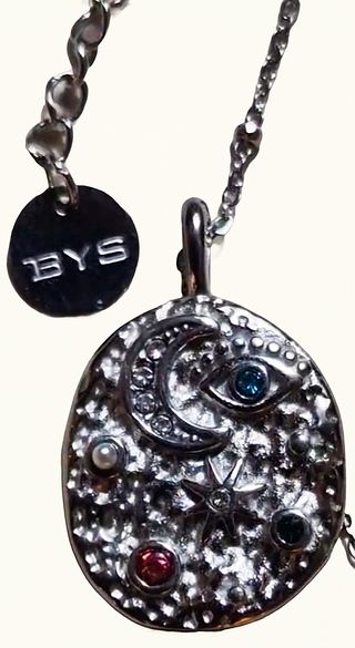 Collana BYS con ciondolo occhio e luna
