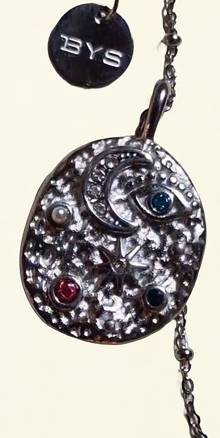 Collana BYS con ciondolo occhio e luna