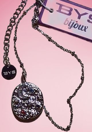 Collana BYS con ciondolo occhio e luna