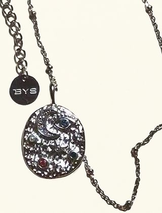 Collana BYS con ciondolo occhio e luna