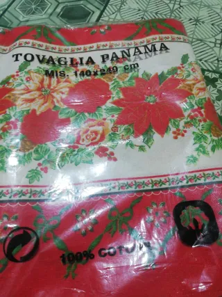 Tovaglia Panama Natale 140x240 cm