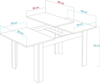 Tavolo Estensibile da Cucina Sala da Pranzo Richiu