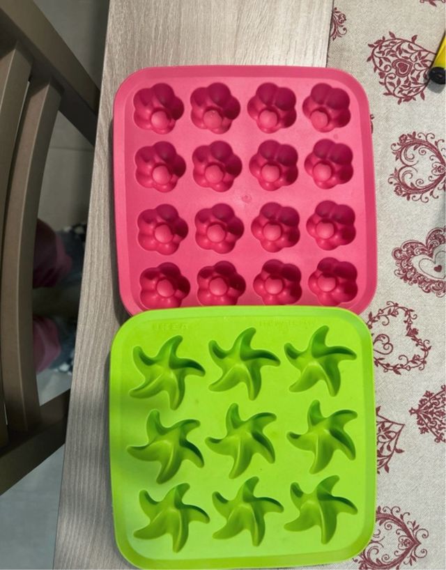 Stampi ghiaccio silicone fiori e stelle