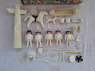 Playmobil color 3658 Tribù Indiani + Scatola RARO