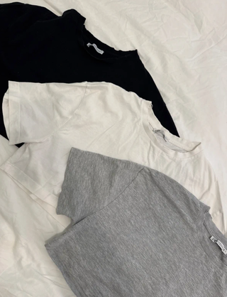 Lote 3 Camisetas Zara Manga Corta Crop