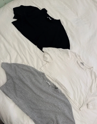 Lote 3 Camisetas Zara Manga Corta Crop