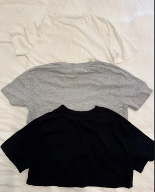 Lote 3 Camisetas Zara Manga Corta Crop