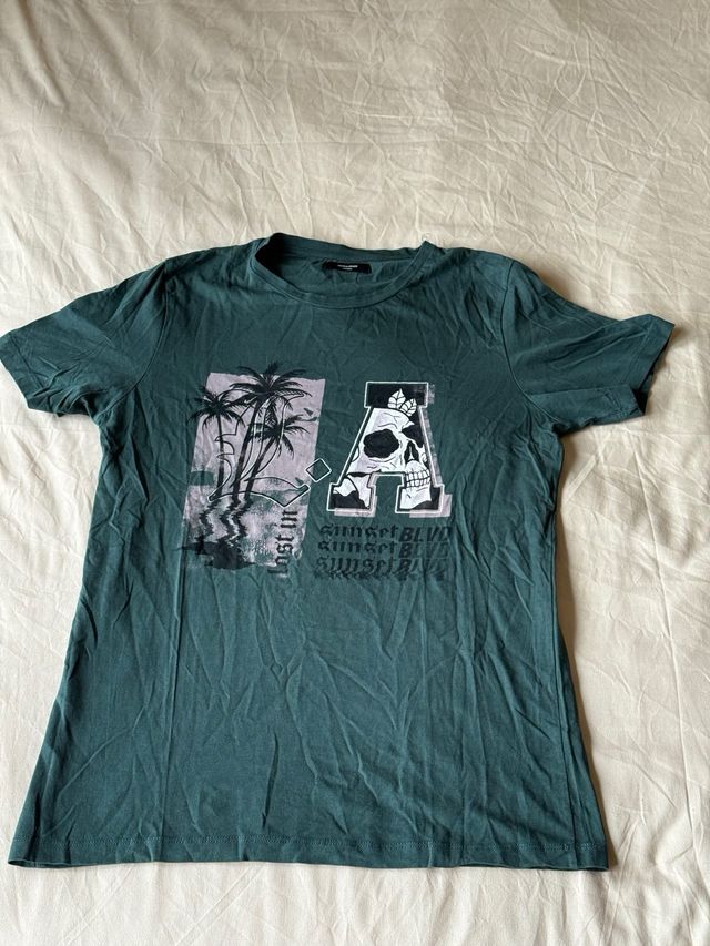 Camiseta Jack & Jones verde con estampado