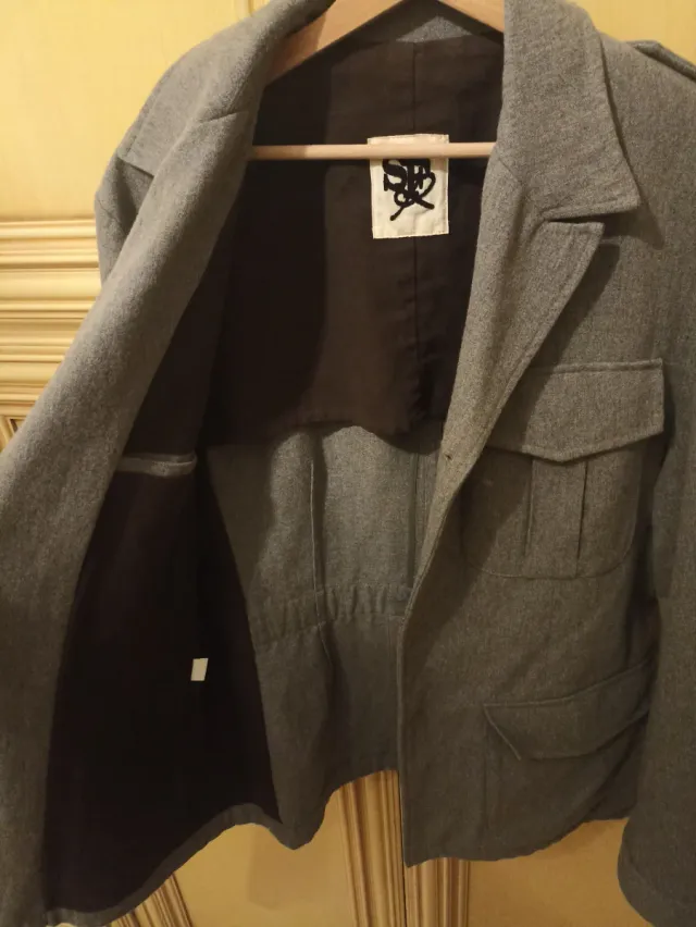 Giacca stile militare grigia taglia L/XL