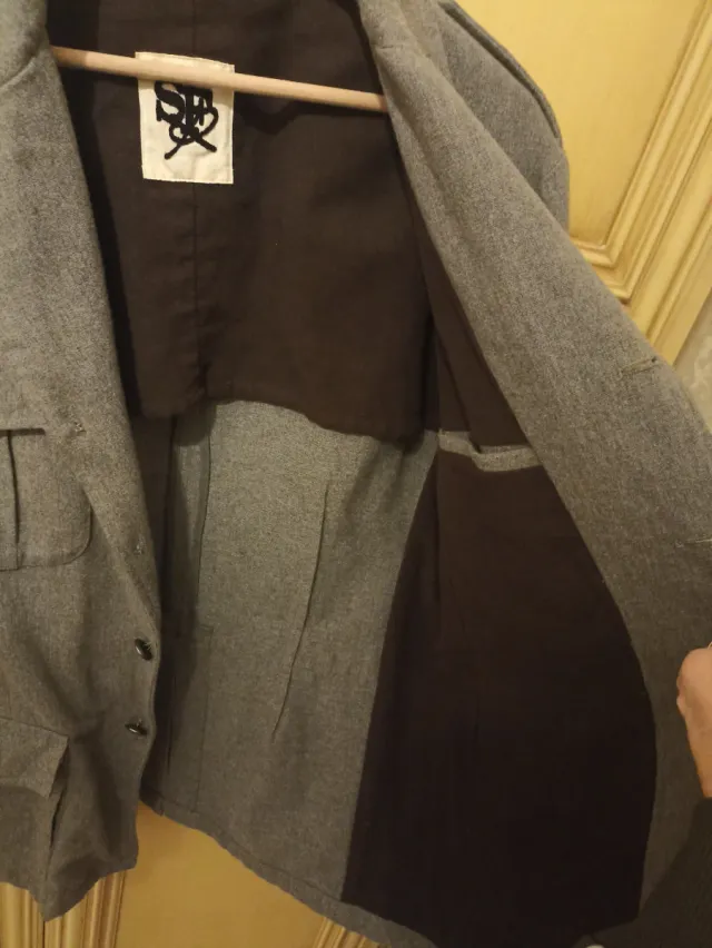 Giacca stile militare grigia taglia L/XL