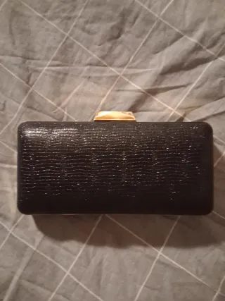 Pochette nera con brillantini